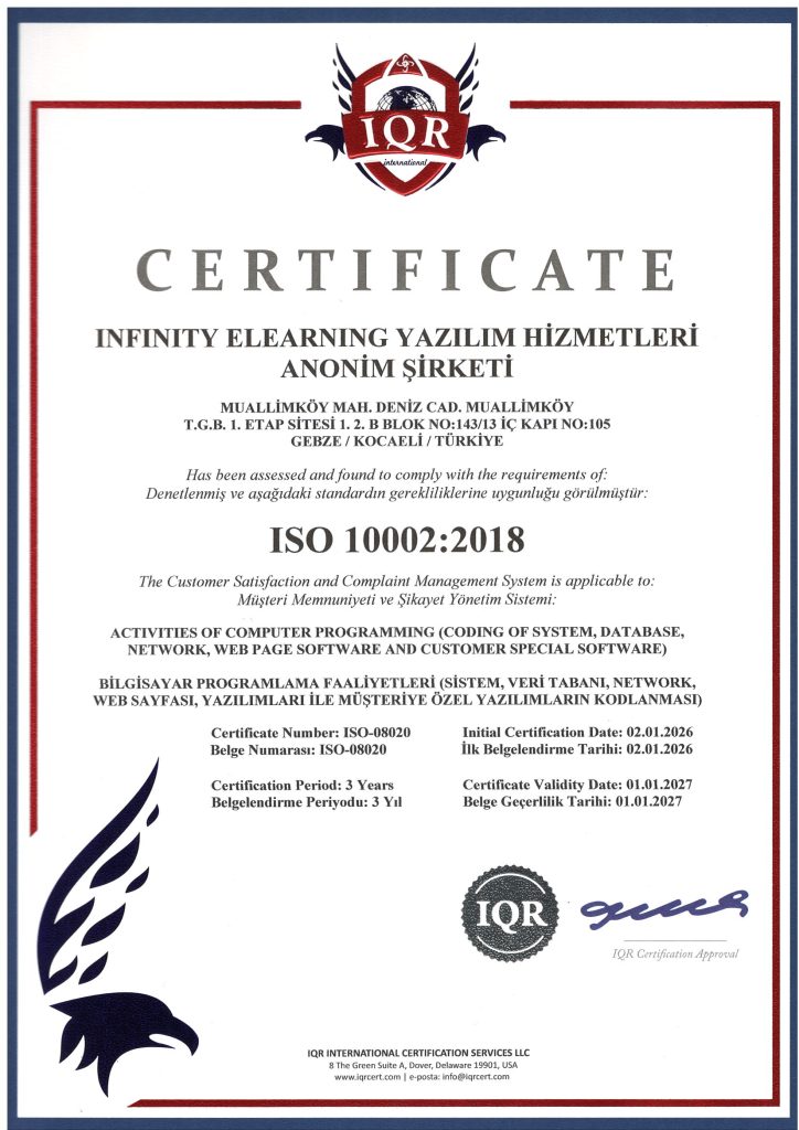 INFINITY ELEARNING YAZILIM 10